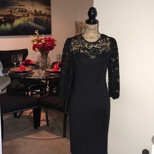 Black dress with lace sleeves